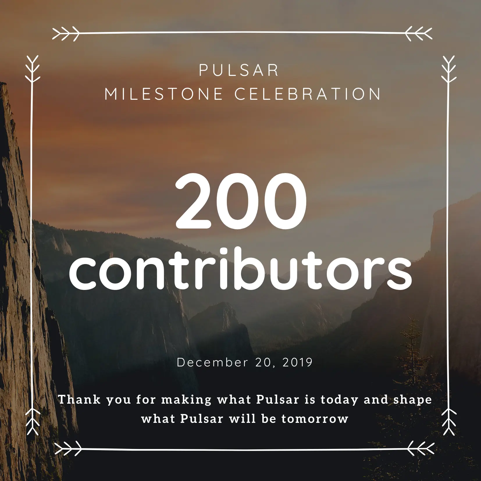 Pulsar Milestone Celebration — 200 Contributors!