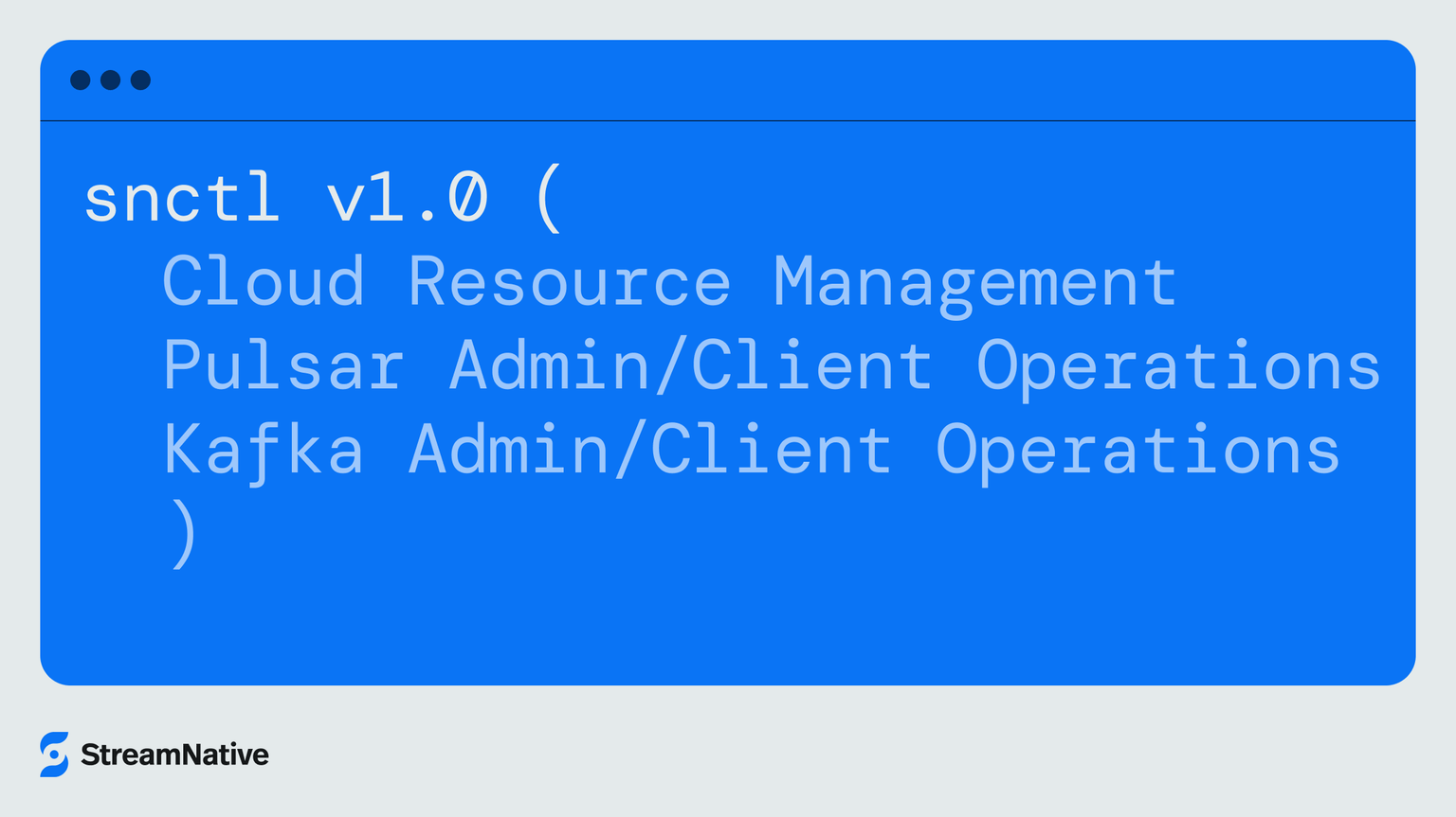 Introducing snctl 1.0: Your One-Stop CLI for All StreamNative Interactions