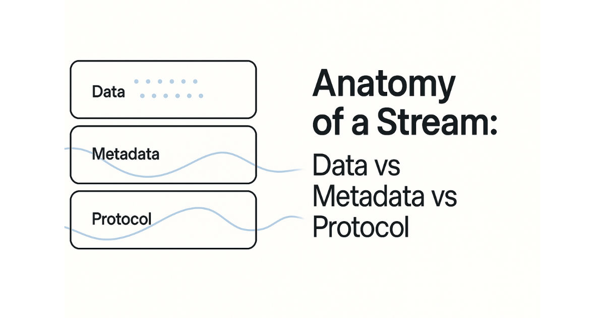 Anatomy of a Stream: Data vs Metadata vs Protocol