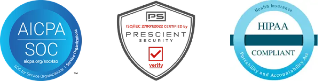 SOC 2 Type II, HIPAA, and compliance certifications