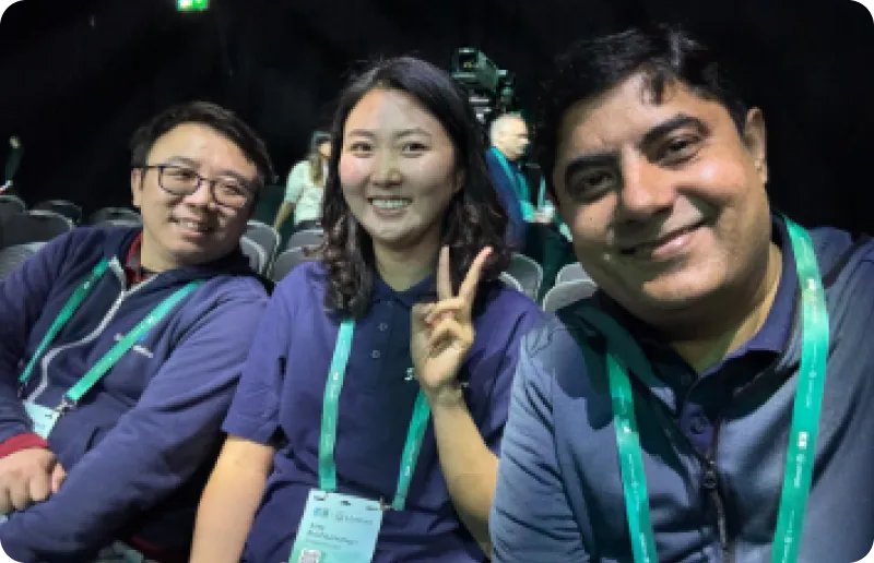 StreamNative team at a tech conference