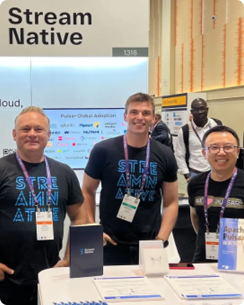 StreamNative booth at conference