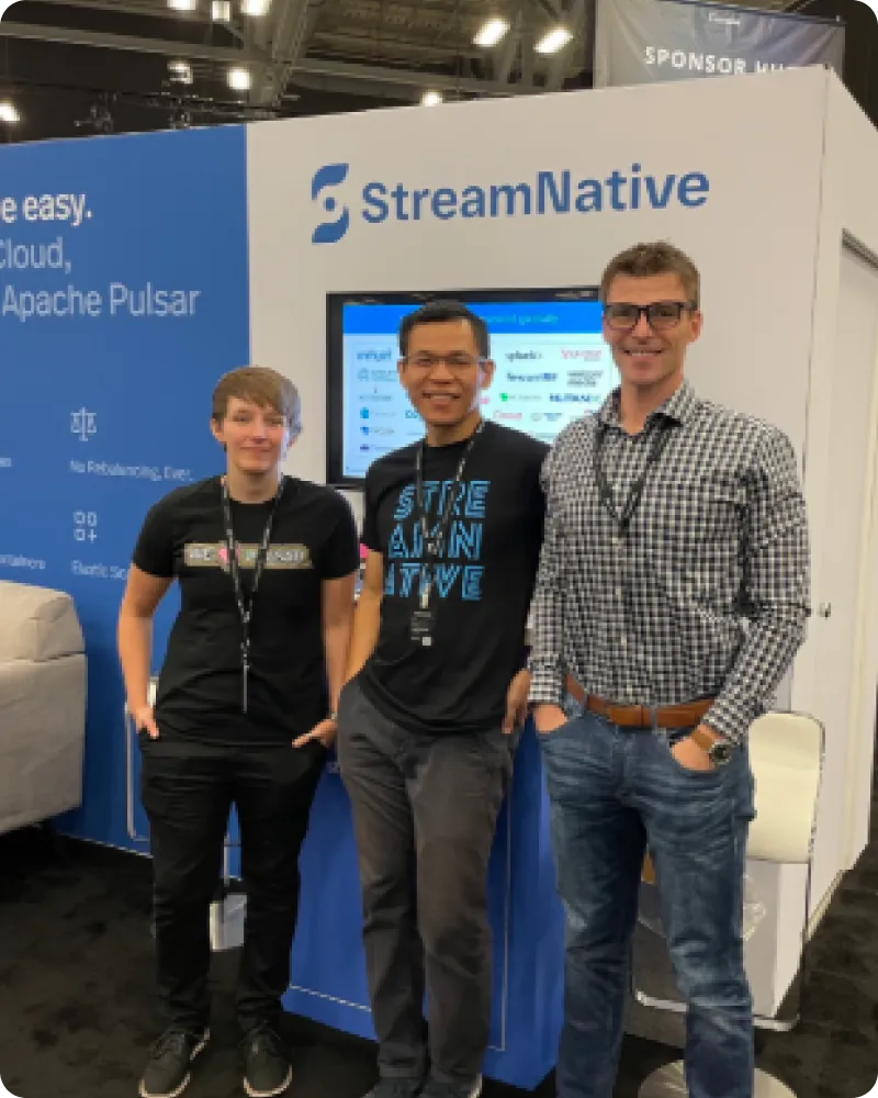 StreamNative team at exhibition booth