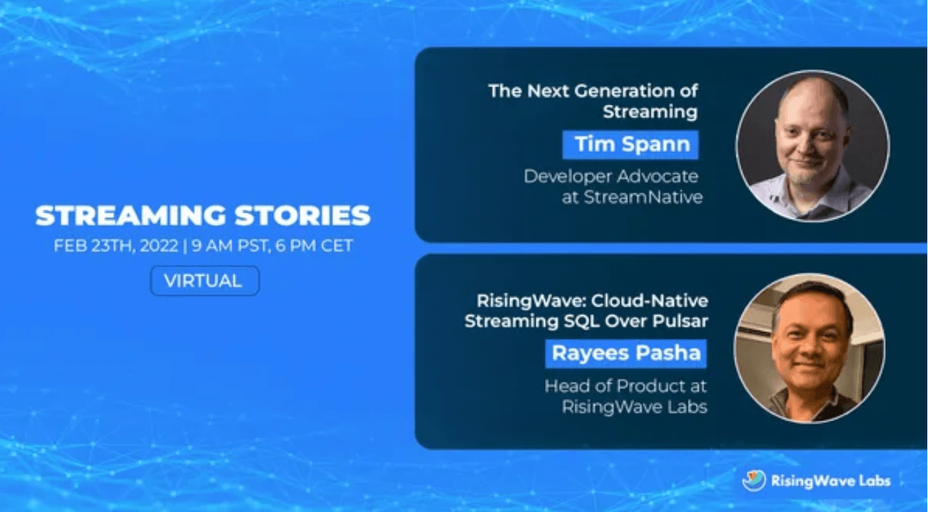 Meetup: Streaming Stories Vol. 1