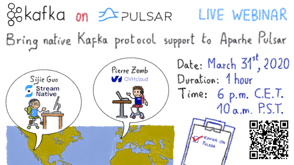 drawing with map and ovh streamnative logos