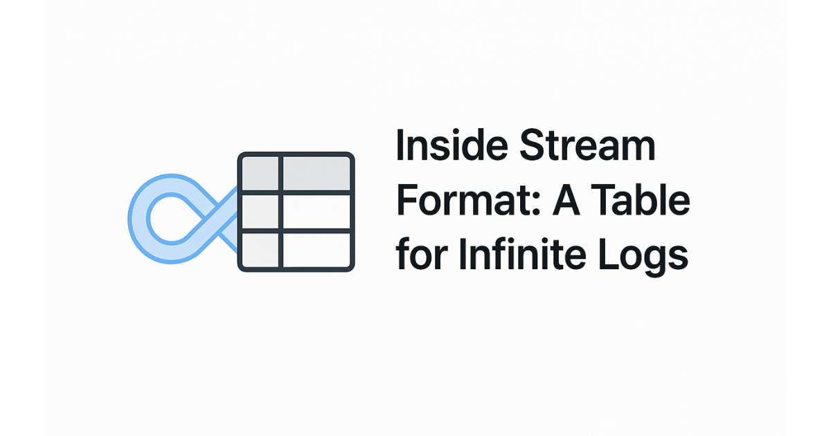 Inside Stream Format: A Table for Infinite Logs | StreamNative