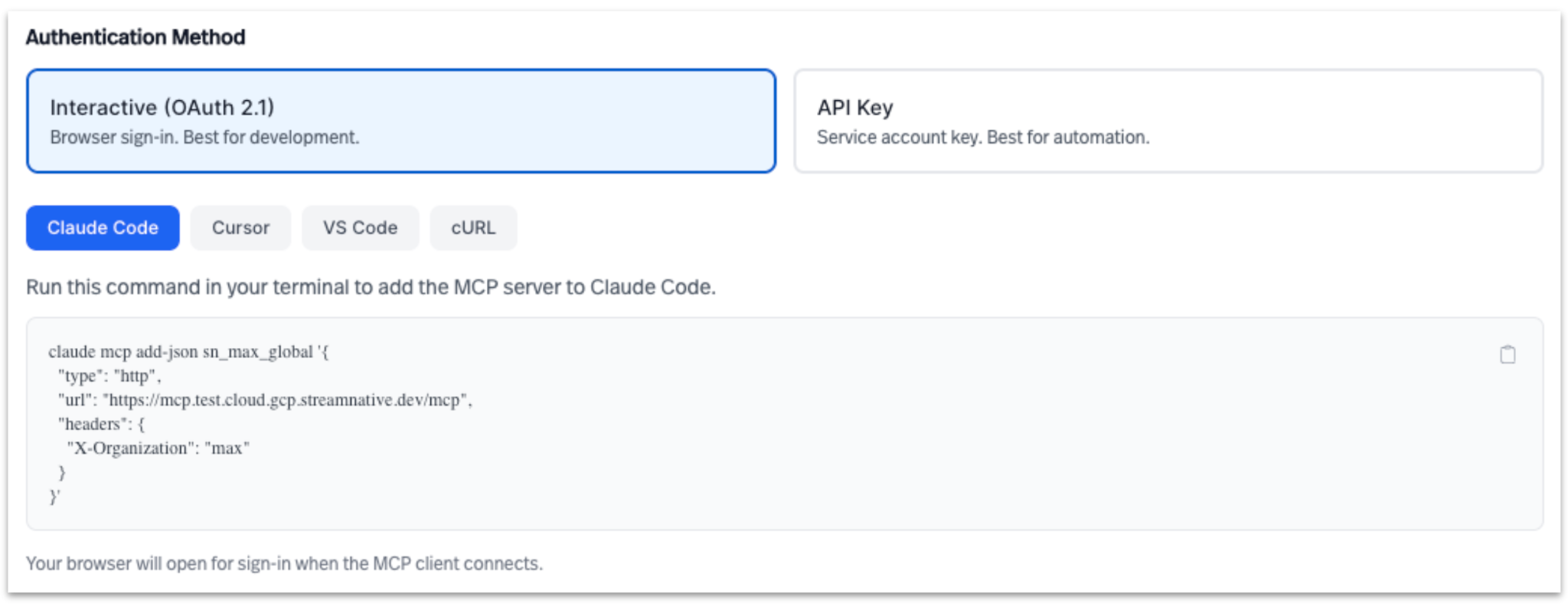 OAuth with organization header