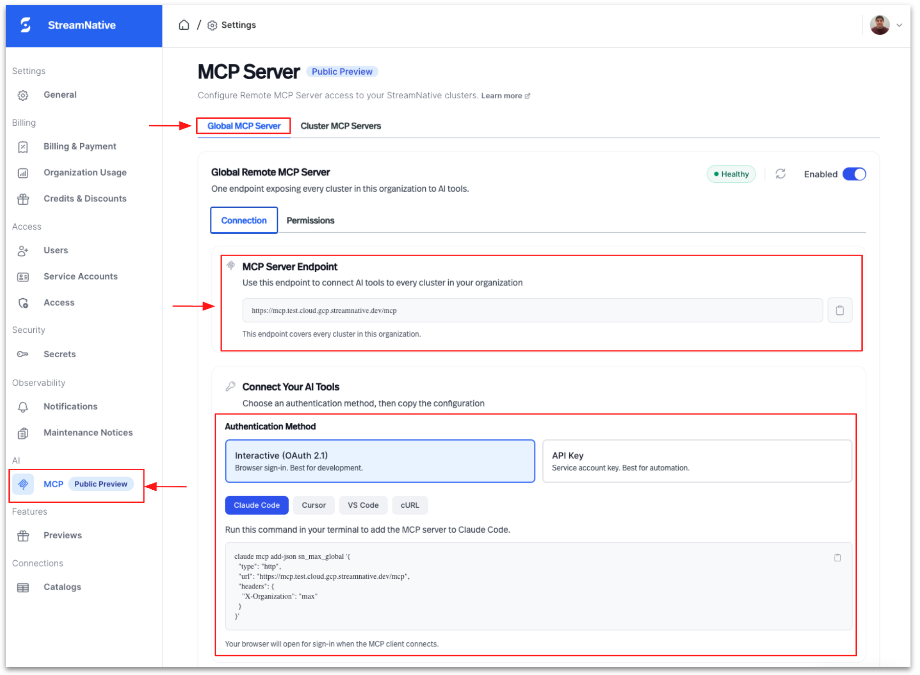 Organization-Level Remote MCP Server overview